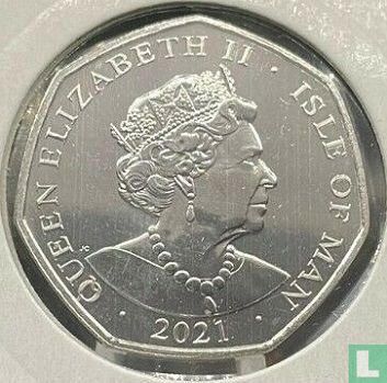 Man 50 pence 2021 "95th Birthday of Queen Elizabeth II - Bust from 2000" - Afbeelding 1