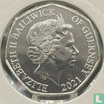 Guernsey 50 pence 2021 "Christmas pudding" - Afbeelding 1