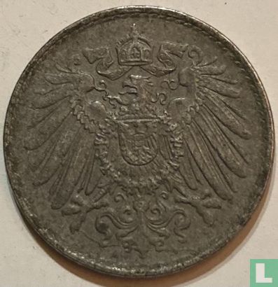 Empire allemand 5 pfennig 1917 (A - fauté) - Image 2