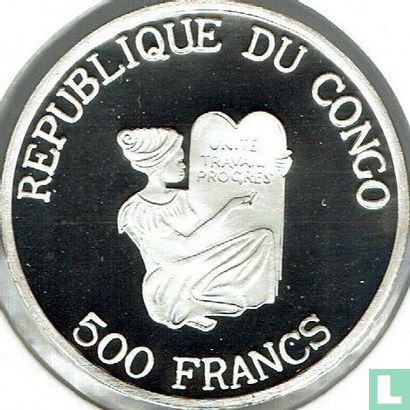 Congo-Brazzaville 500 francs 1998 (PROOF) "2000 Summer Olympics in Sydney" - Image 2