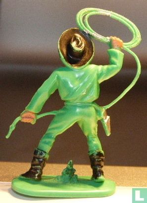 Cowboy zwaait met lasso (groen) - Afbeelding 2