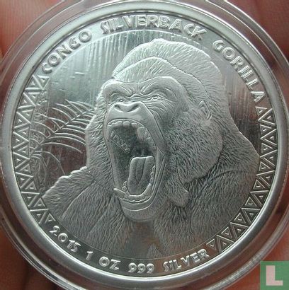 Kongo-Brazzaville 5000 Franc 2015 (ungefärbte) "Silverback gorilla" - Bild 1