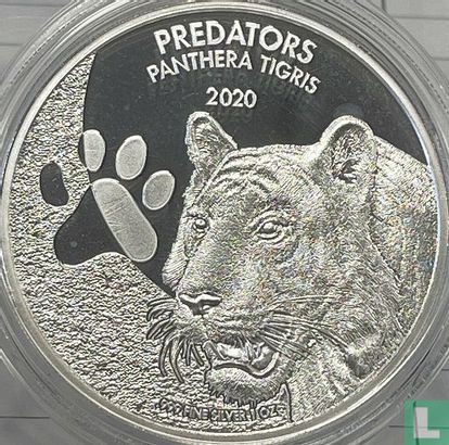 Congo-Kinshasa 20 francs 2020 "Predators - Panthera tigris" - Image 1