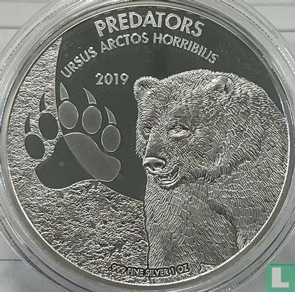 Congo-Kinshasa 20 francs 2019 "Predators - Ursus arctos horribilis" - Image 1