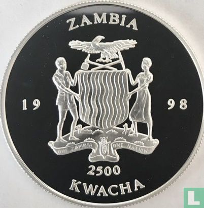 Zambia 2500 kwacha 1998 (PROOF) "50th anniversary World Health Organization" - Image 1