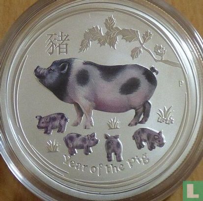 Australia 50 cents 2019 (type 1 - coloured) "Year of the Pig" - Image 2