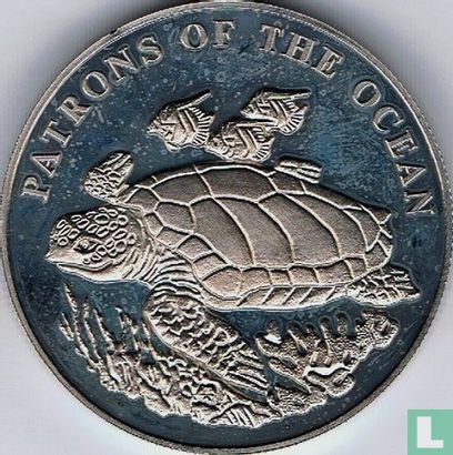 Zambia 4000 kwacha 1998 (PROOF) "Patrons of the ocean - Loggerhead sea turtle" - Image 2