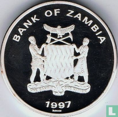 Zambia 10000 kwacha 1997 (PROOF - zilver) "Lions" - Afbeelding 1