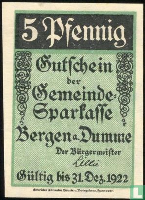 Bergen a.d. Dumme, Gemeinde - 5 Pfennig ND (1922) - Bild 1