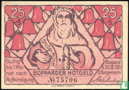 Boppard, City - 25 Pfennig 1921 - Image 1