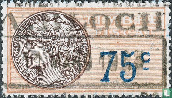 France timbre fiscal - Daussy 1925 (0,75F)