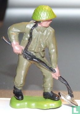 Britse infanterist met mijnendetector - Afbeelding 1