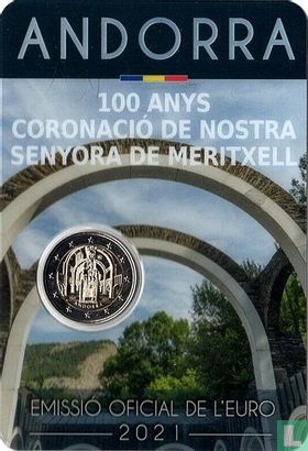 Andorra 2 euro 2021 (coincard - Govern d'Andorra) "Centenary Coronation of Our Lady of Meritxell" - Image 1
