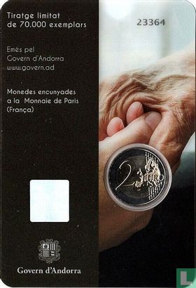 Andorra 2 euro 2021 (coincard - Govern d'Andorra) "Cuidem la nostra gent gran" - Afbeelding 2