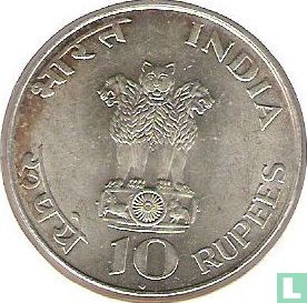 India 10 rupees 1969 (Bombay) "100th anniversary Birth of Mahatma Gandhi" - Image 2