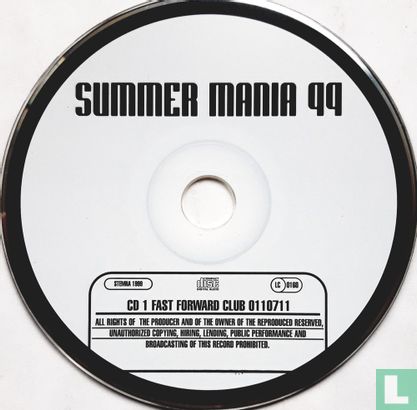 Summer Mania '99 - the Official Dance Parade CD - Afbeelding 3