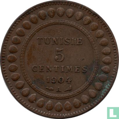 Tunesië 5 centimes 1904 (AH1322) - Afbeelding 1