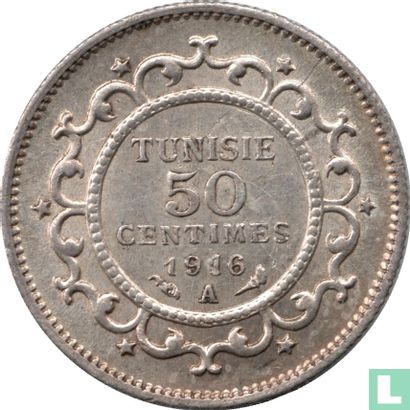 Tunisia 50 centimes 1916 (AH1335) - Image 1