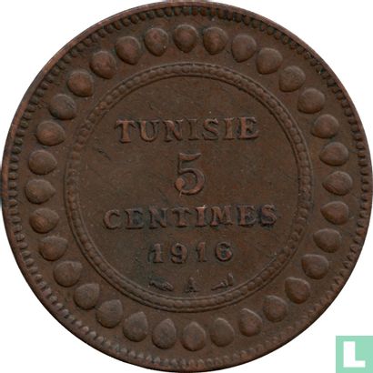 Tunesië 5 centimes 1916 (jaar 1334) - Afbeelding 1