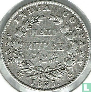 Brits-Indië ½ rupee 1835 (zonder letter) - Afbeelding 1