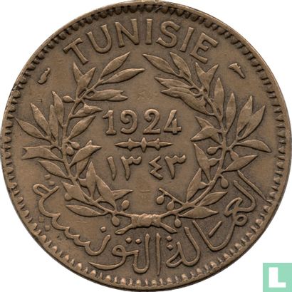 Tunisia 2 francs 1924 (AH1343) - Image 1