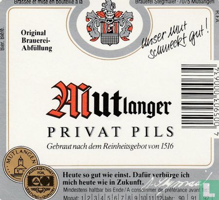 Mutlanger Privat Pils