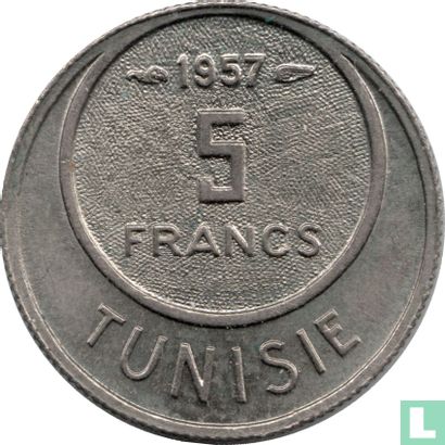 Tunesien 5 Franc 1957 (AH1376) - Bild 1