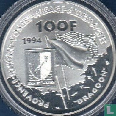 Frankrijk 100 francs 1994 (PROOF) "Marschal De Lattre de Tassigny" - Afbeelding 1