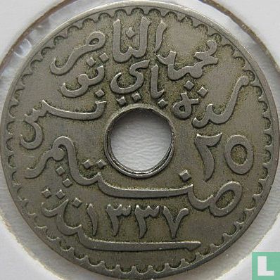 Tunesië 25 centimes 1918 (AH1337) - Afbeelding 2