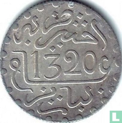 Maroc ½ dirham 1902 (AH1320 - Paris) - Image 1