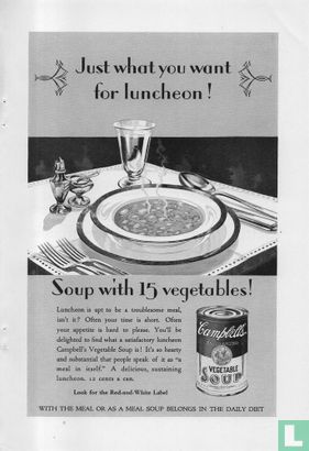 Campbell's - Vegetable Soup - Just what you want for luncheon!