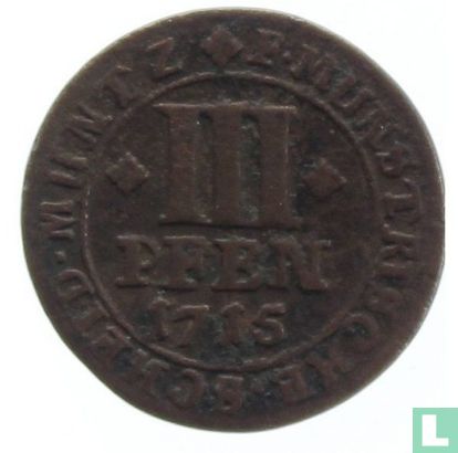 Münster 3 pfennig 1715 - Afbeelding 1