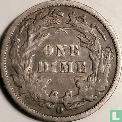 United States 1 dime 1891 (normal O) - Image 2