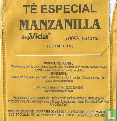 Té Especial Manzanilla - Image 2