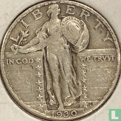 Verenigde Staten ¼ dollar 1930 (zonder letter) - Afbeelding 1