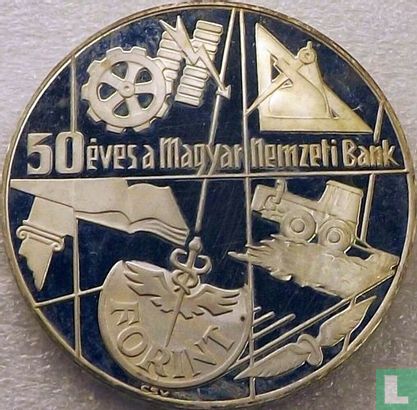 Hongarije 100 forint 1974 (PROOF) "50th anniversary National Bank" - Afbeelding 2