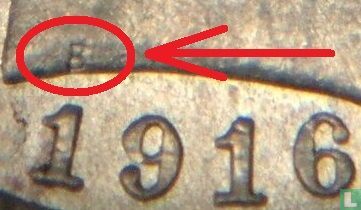 Verenigde Staten ¼ dollar 1916 (Barber quarter - zonder letter) - Afbeelding 3