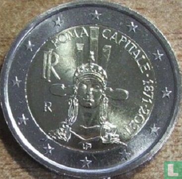 Italië 2 euro 2021 "150th anniversary Proclamation of Rome as the Capital of Italy" - Afbeelding 1
