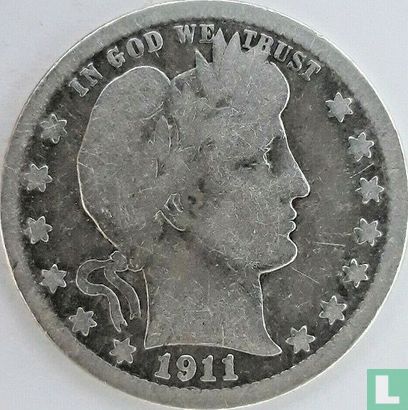 États-Unis ¼ dollar 1911 (sans lettre) - Image 1