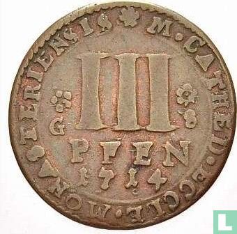 Münster 3 pfennig 1714 - Afbeelding 1