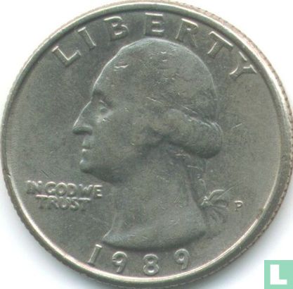 Verenigde Staten ¼ dollar 1989 (P) - Afbeelding 1