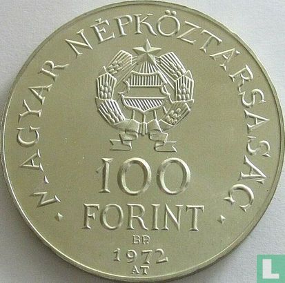 Hongrie 100 forint 1972 "Centennial of Buda and Pest unification" - Image 1