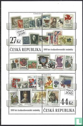 100 jaar Tsjechoslowaakse postzegels