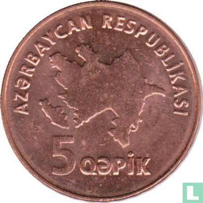 Azerbaïdjan 5 qapik ND (2006) - Image 2