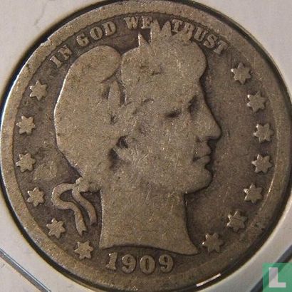 Verenigde Staten ¼ dollar 1909 (S) - Afbeelding 1