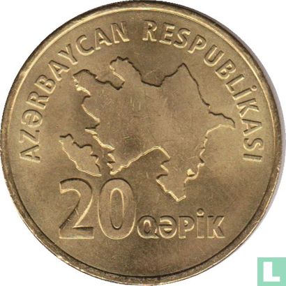 Azerbeidzjan 20 qapik ND (2006) - Afbeelding 2