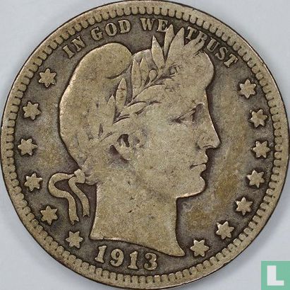 Vereinigte Staaten ¼ Dollar 1913 (ohne Buchstabe) - Bild 1