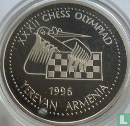 Armenië 100 dram 1996 (PROOF - koper-nikkel) "32nd Chess Olympiad in Yerevan - Logo" - Afbeelding 2