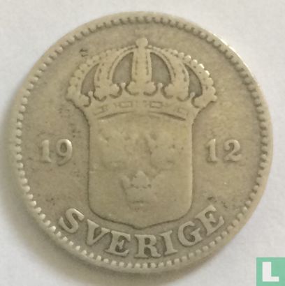 Zweden 25 öre 1912 - Afbeelding 1