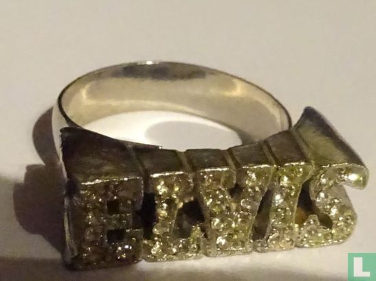 Verstelbare ring  Elvis zilverkleurig - Image 1